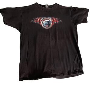 VTG Harley Davidson Milwaukee WI  T-Shirt Mens XL Black Motorcycle Graphic Eagle